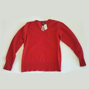 Women's red cashmere sweater